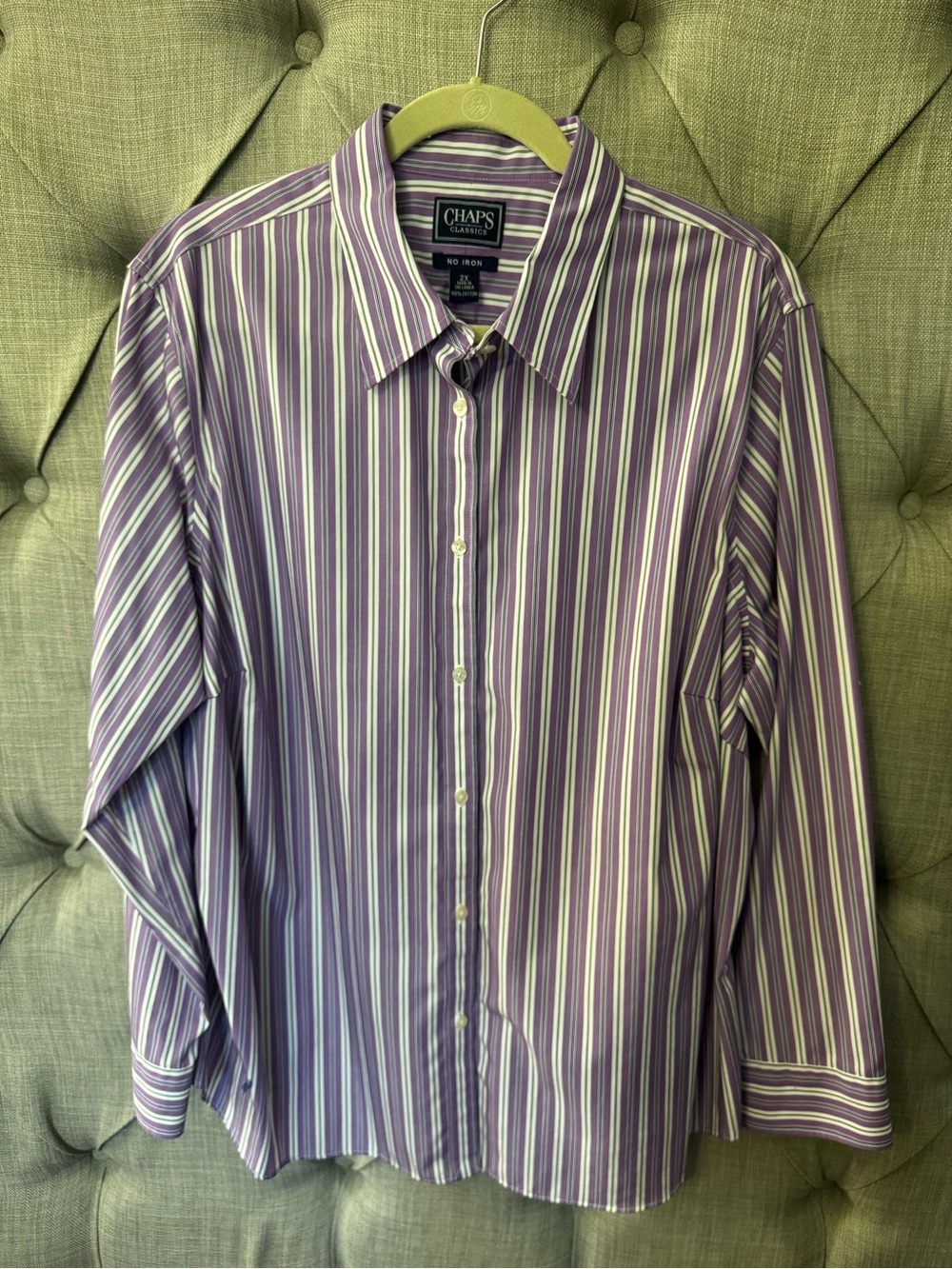 Chaps Purple and White Striped Women’s Blouse